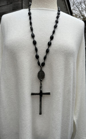 Hand Crafted Beaded Cross Necklace