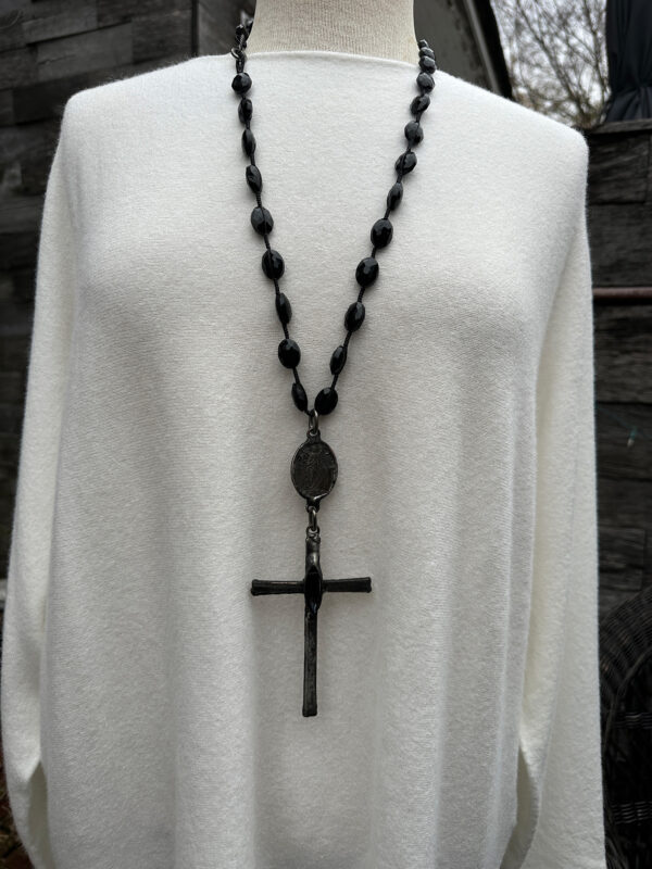 Hand Crafted Beaded Cross Necklace